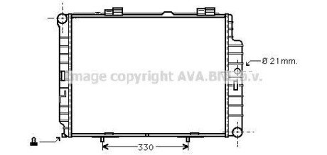 Радіатор охолодження двигуна MB E-class (W210) 2,7d 3,2d AVA AVA COOLING MSA2287 (фото 1)