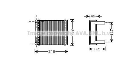 Радіатор обігрівача салону MB Sprinter (96-06)/VW LT35 (96-06) AVA AVA COOLING MSA6385