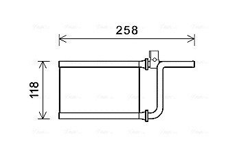 Радіатор обігрівача MITSUBISHI MONTERO (2007) 3.2 DID (Ava) AVA COOLING MTA6254