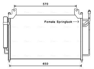 Радіатор кондиціонера Mazda CX-7 2,3t 2,5i 2,2D 07>13 AVA AVA COOLING MZA5240D