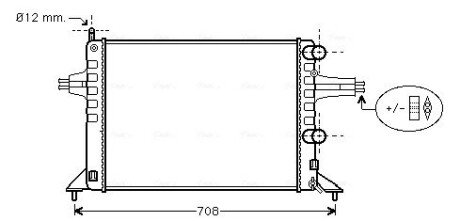 AVA Радіатор охолодження двигуна ASTRA G 1.2 MT-AC 98-04 (Ava) AVA COOLING OL2257