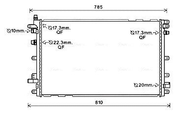 Радіатор, Система охолодження двигуна AVA AVA COOLING OL2653