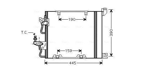 Конденсатор кондиціонера ASTRA H 17/19CTDI MT 04-(AVA) AVA COOLING OL5368D