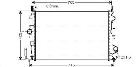 Радіатор охолодження VECTRA C/SIGNUM 18i 05-(AVA) AVA COOLING OLA2462