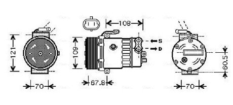 Компресор AVA AVA COOLING OLAK139 (фото 1)