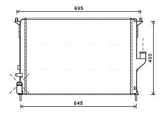 Радіатор охолодження двигуна Logan1.6 i*04/08- (AVA) AVA COOLING RTA2477