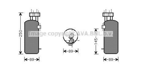 Осушувач кондиціонера Renault Megane II Scenic II 02>08, Kangoo II 08> MT/AT AVA AVA COOLING RTD330