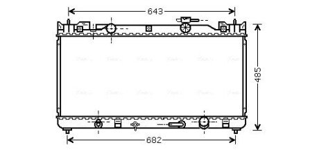 Радіатор охолодження двигуна Toyota Camry 2,4i 01>06 AT AC+/- AVA AVA COOLING TO2282