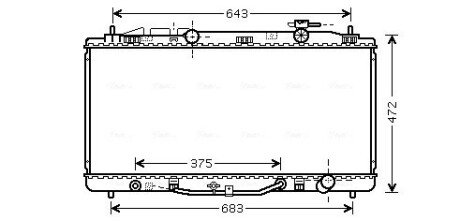 Радіатор охолодження двигуна Toyota Camry 3,5i 07&gt; AT AC+/- AVA AVA COOLING TO2473 (фото 1)