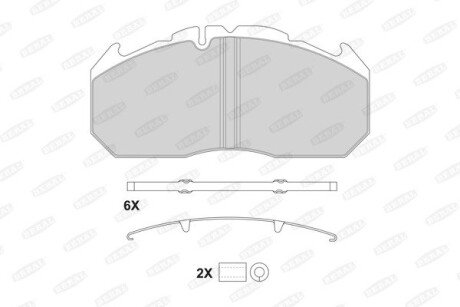 Комплект гальмівних колодок, дискове гальмо BERAL 2921028004145504