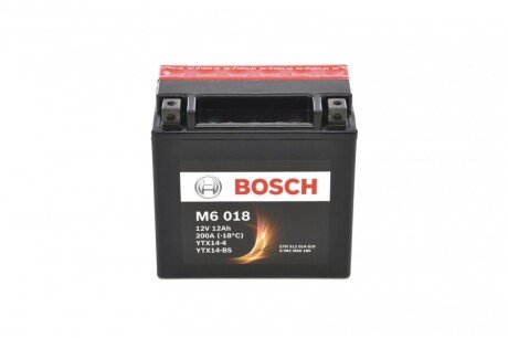 Мото акумулятор M6 12Ah 50A L+ BOSCH 0092M60180