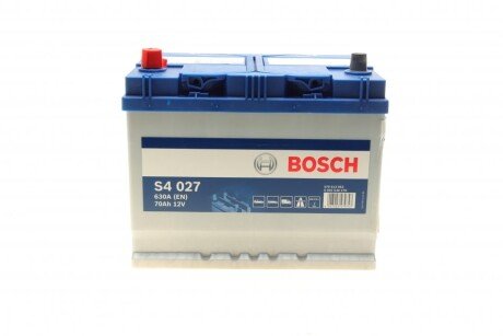 Акумулятор 12В/70Аг/630А/16,24кг BOSCH 0 092 S40 270