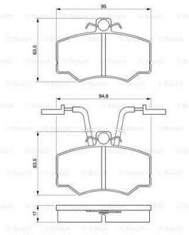 Колодки гальмівні дискові ALFA ROMEO 33 (907A)| 33 Sport Wagon (907B) BOSCH 0986424184