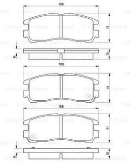 ДИСКОВI КОЛОДКИ ЗАДНI BOSCH 0 986 424 467