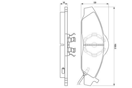 Гальмівні колодки дискові ROBERT 0 986 424 551 BOSCH 0986424551 (фото 1)