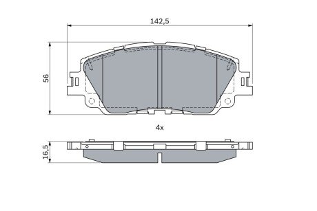 Гальмівні колодки дискові ROBERT 0 986 424 899 BOSCH 0986424899