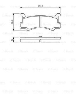 ДИСКОВI КОЛОДКИ ЗАДНI BOSCH 0 986 460 080