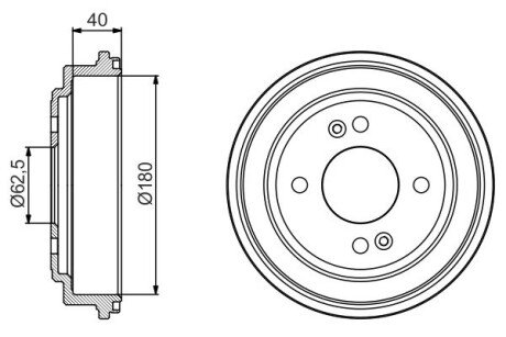 Гальмівний барабан BOSCH 0986477216