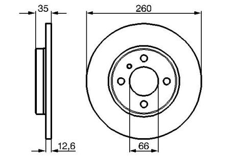 Диск гальмівний BMW E30 \'\'F BOSCH 0 986 478 029 (фото 1)