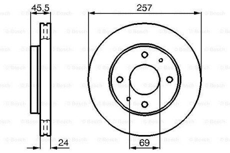 Гальмівний диск ROBERT 0 986 478 774 BOSCH 0986478774