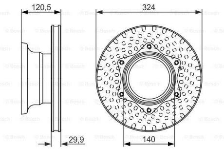 ДИСК ГАЛЬМIВНИЙ ЗАДНIЙ BOSCH 0 986 479 600 (фото 1)