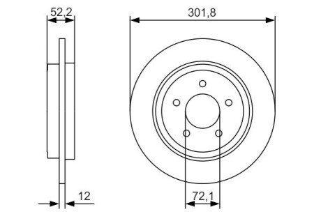 Гальмівний диск ROBERT 0 986 479 A53 BOSCH 0986479A53