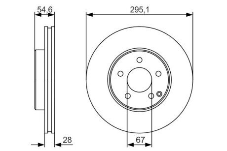 ДИСК ГАЛЬМIВНИЙ ПЕРЕДНIЙ PREMIUM2 BOSCH 0 986 479 R99