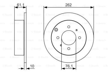 Диск тормозной 0 986 479 S68 BOSCH 0986479S68