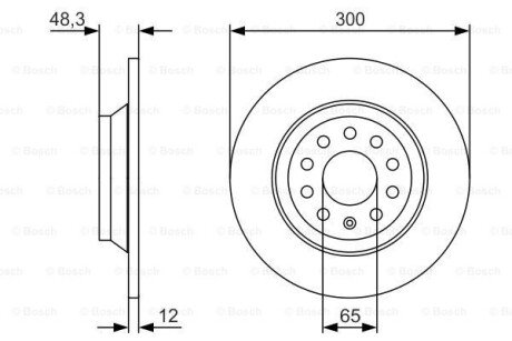 Диск тормозной 0 986 479 V01 BOSCH 0986479V01