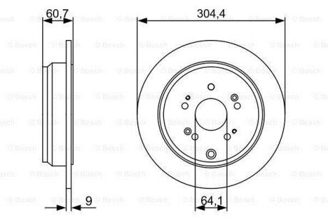 Гальмівний диск ROBERT 0 986 479 V84 BOSCH 0986479V84