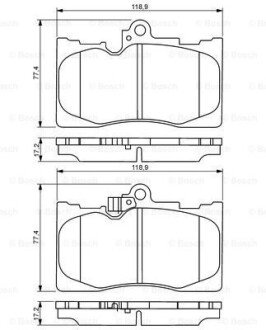 Колодки тормозные 0 986 494 252 BOSCH 0986494252 (фото 1)