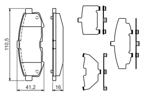 Гальмівні колодки дискові ROBERT 0 986 494 319 BOSCH 0986494319