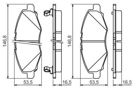 Гальмівні колодки дискові ROBERT 0 986 494 326 BOSCH 0986494326