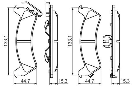 Гальмівні колодки дискові ROBERT 0 986 494 348 BOSCH 0986494348