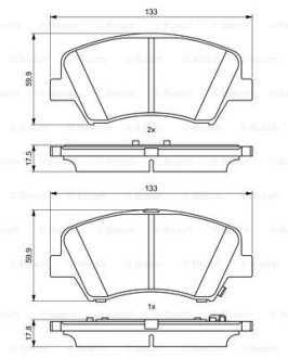 ДИСКОВI КОЛОДКИ ПЕРЕДНI BOSCH 0 986 494 712