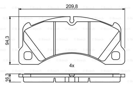 ГАЛЬМІВНІ КОЛОДКИ, ДИСКОВІ BOSCH 0 986 494 787