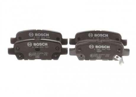 Гальмівні колодки дискові ROBERT 0 986 494 929 BOSCH 0986494929