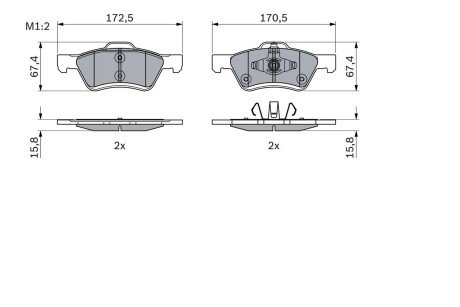 Гальмівні колодки дискові ROBERT 0 986 494 960 BOSCH 0986494960