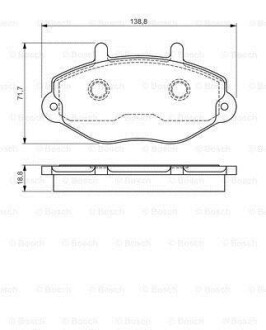 ДИСКОВI КОЛОДКИ ПЕРЕДНI PREMIUM2 BOSCH 0 986 495 112