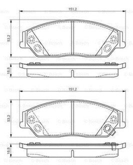 Колодки гальмівні дискові TOYOTA Camry V50 \'\'F \'\'11>> BOSCH 0986495149 (фото 1)