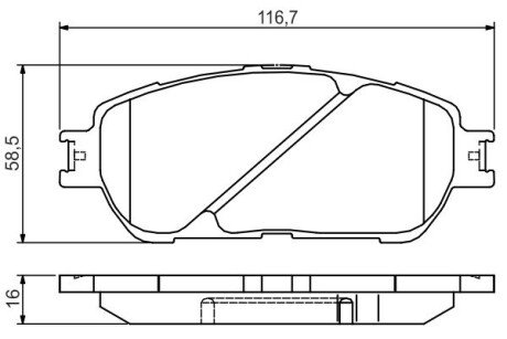 Гальмівні колодки дискові ROBERT 0 986 495 160 BOSCH 0986495160 (фото 1)