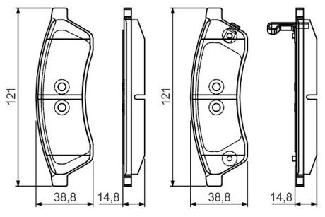 Гальмівні колодки BOSCH 0 986 495 168 (фото 1)