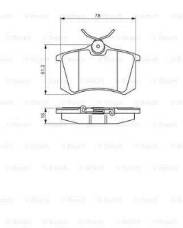 Колодки гальмівні AUDI/VW/PEUGEOT/CITROEN/FIAT/LANCIA \'\'R \'\'97-05 PR2 BOSCH 0986495231 (фото 1)