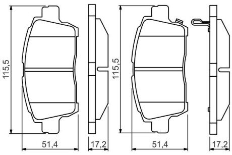 Гальмівні колодки дискові ROBERT 0 986 495 242 BOSCH 0986495242