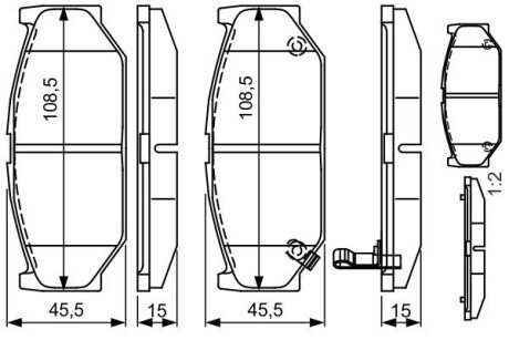 Гальмівні колодки дискові ROBERT 0 986 495 308 BOSCH 0986495308