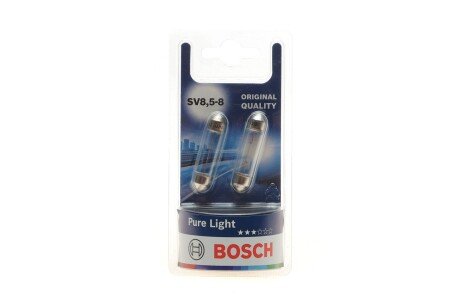 Лампа 10W 12V SV8.5-8 блистер 2 шт. - кратн. 20 шт - тимчасово недоступний BOSCH 1 987 301 014