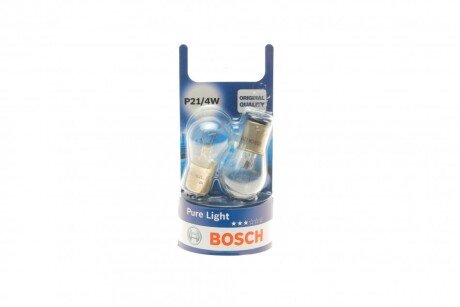 Лампа P21/4W 12V блистер 2 шт. - кратн. 20 шт BOSCH 1 987 301 015 (фото 1)