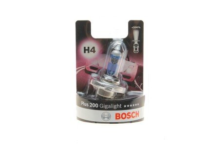 ЛАМПА РОЗЖАР. Plus 200 Gigalight H4 / *1 BOSCH 1 987 301 144