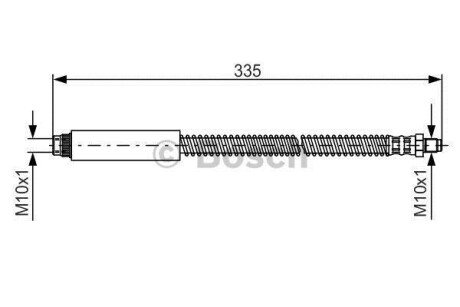 Шланг гальмівний BO BOSCH 1 987 476 078