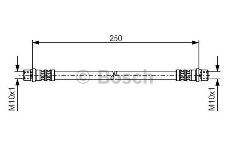 Шланг тормозной VW Multivan/Transporter "R "03-09 BOSCH 1 987 476 309